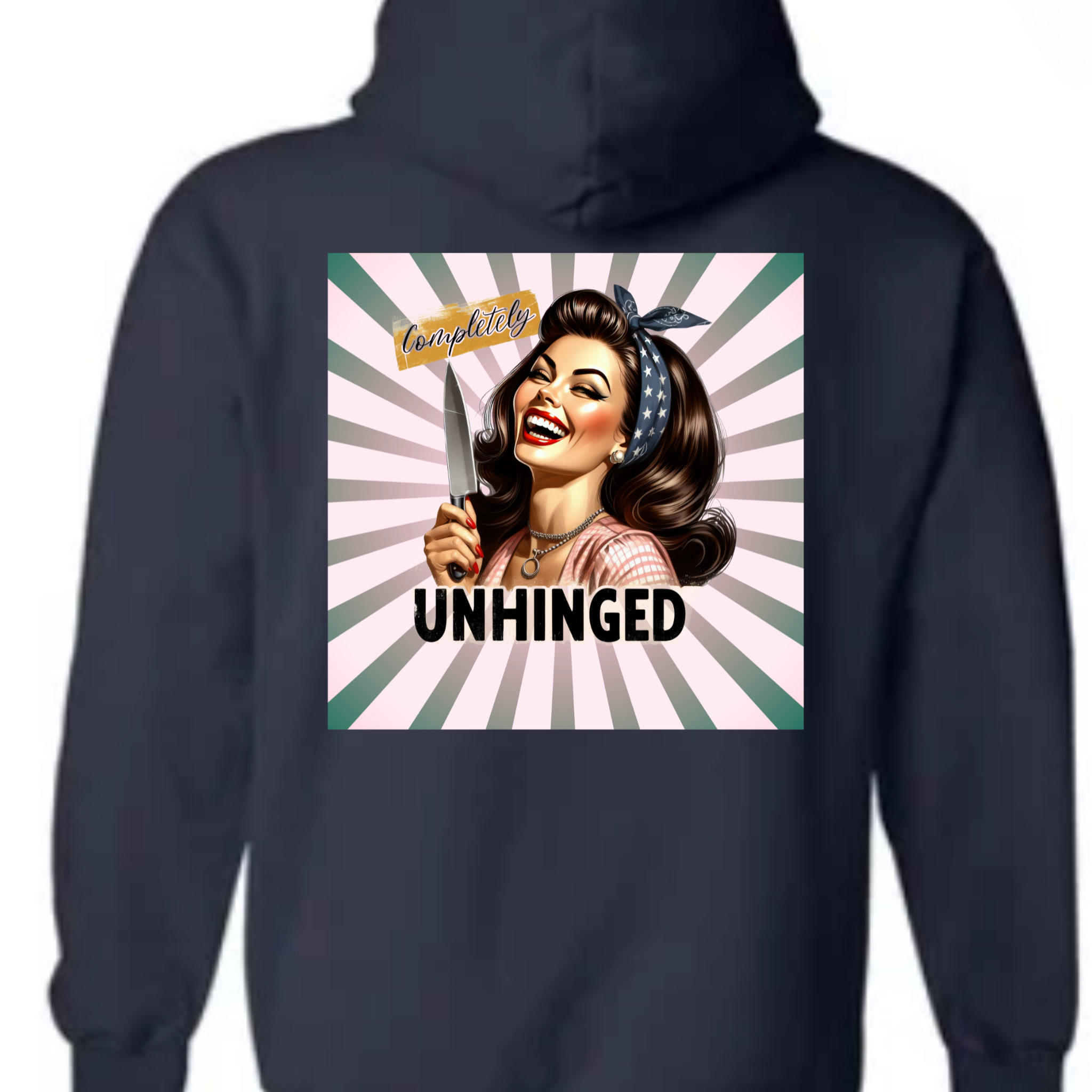 Completely Unhinged Retro Hoodie – For the Cute & Crazy