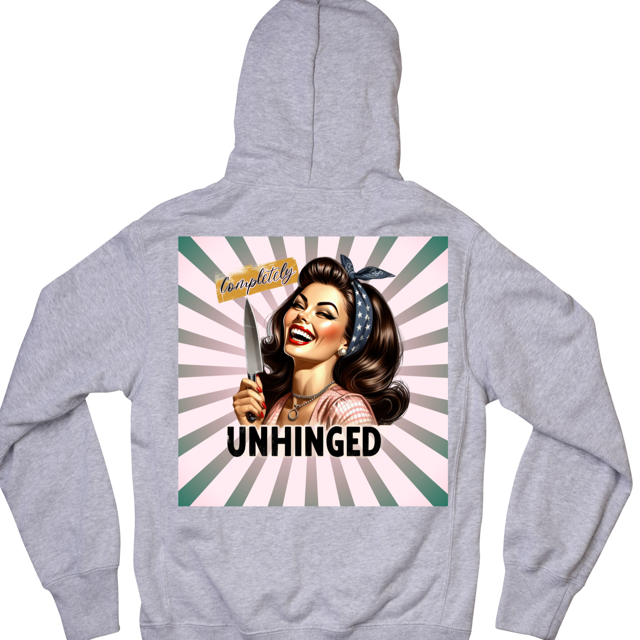 Completely Unhinged Retro Hoodie – For the Cute & Crazy