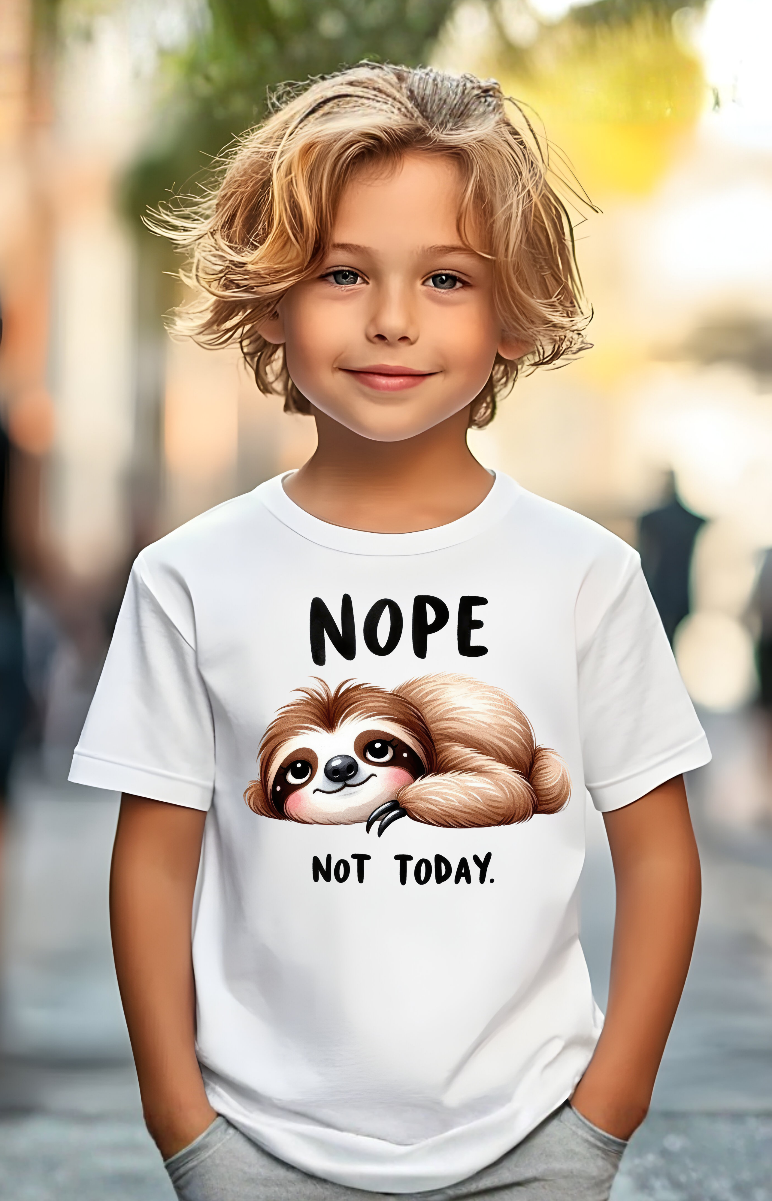 Nope. Not Today. Sloth Kids’ Tee
