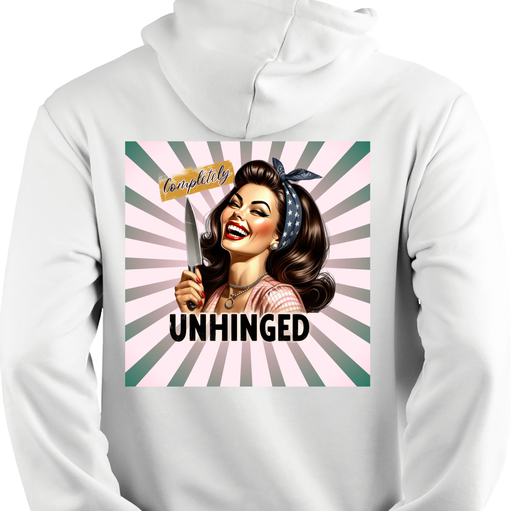 Completely Unhinged Retro Hoodie – For the Cute & Crazy