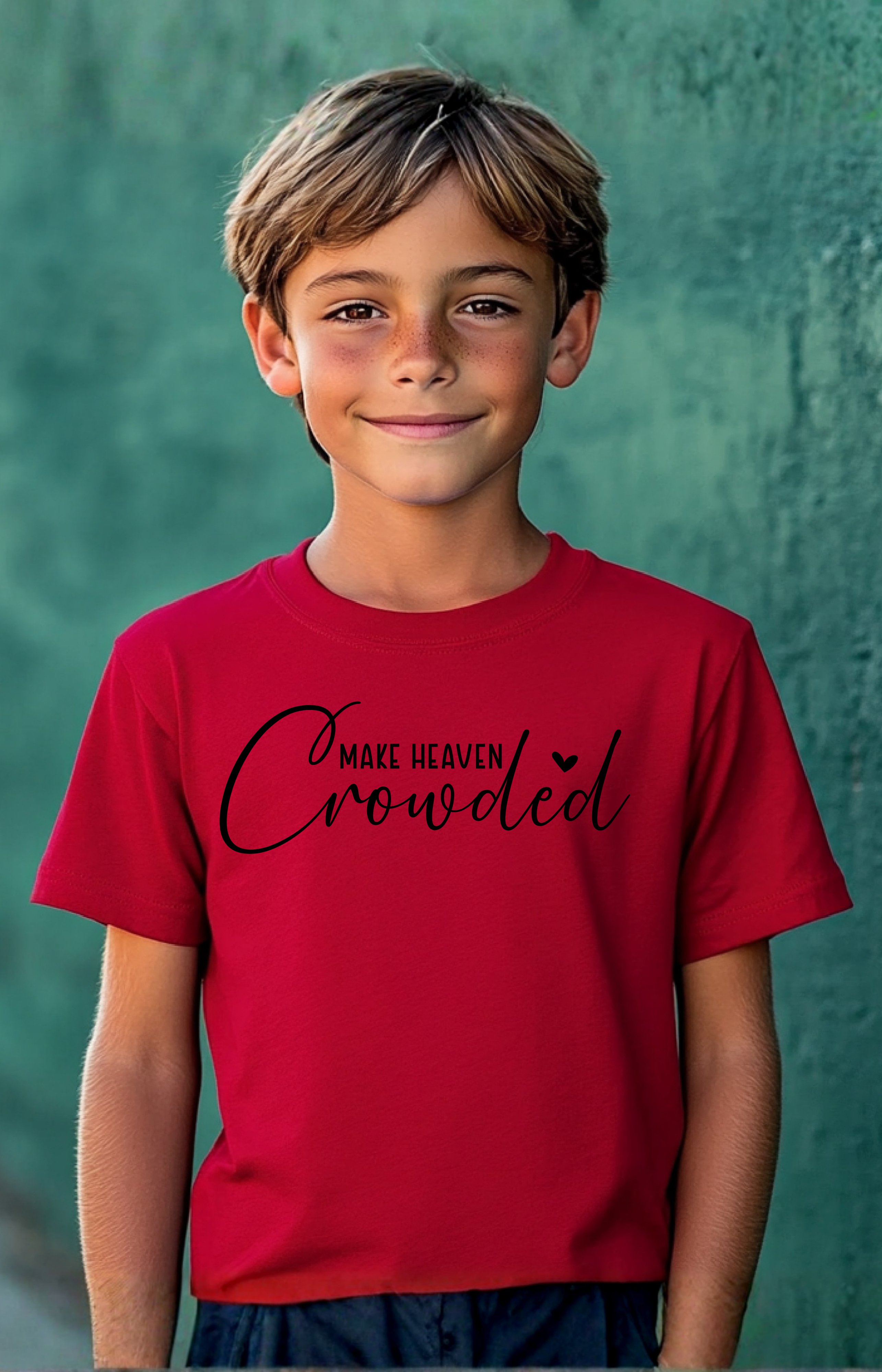 Make Heaven Crowded Kids’ Tee – Faith in Action