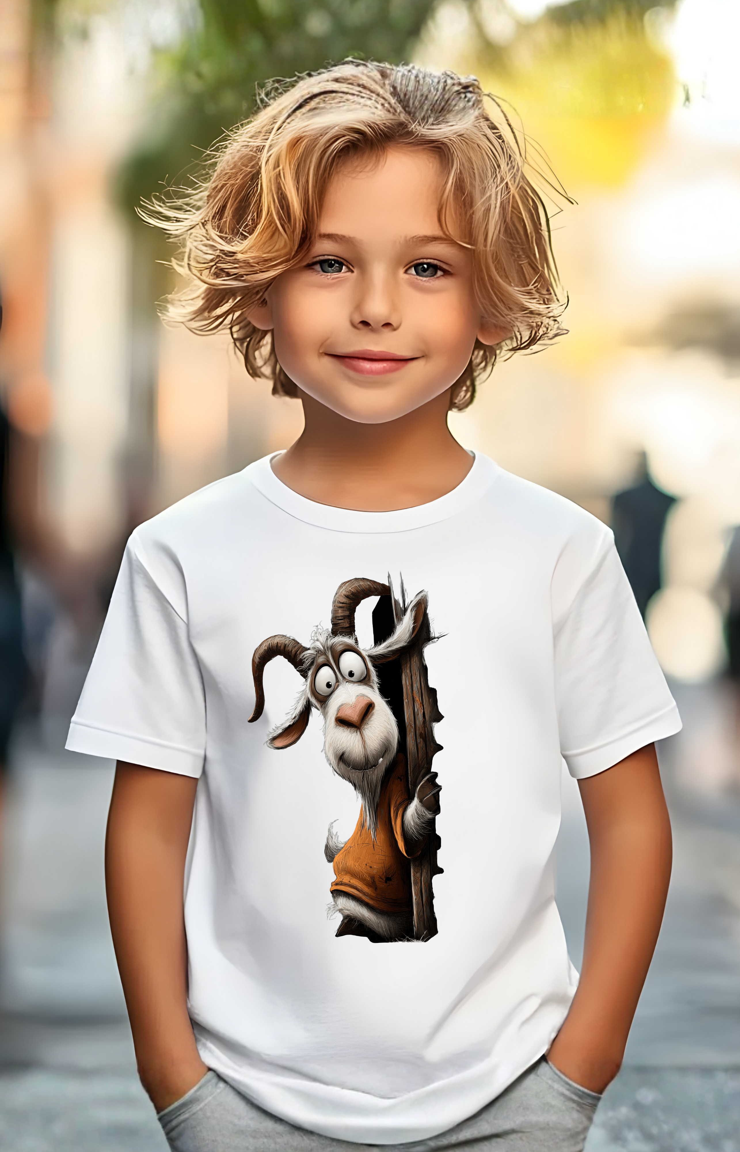 Stay Curious Goat Kids’ Tee