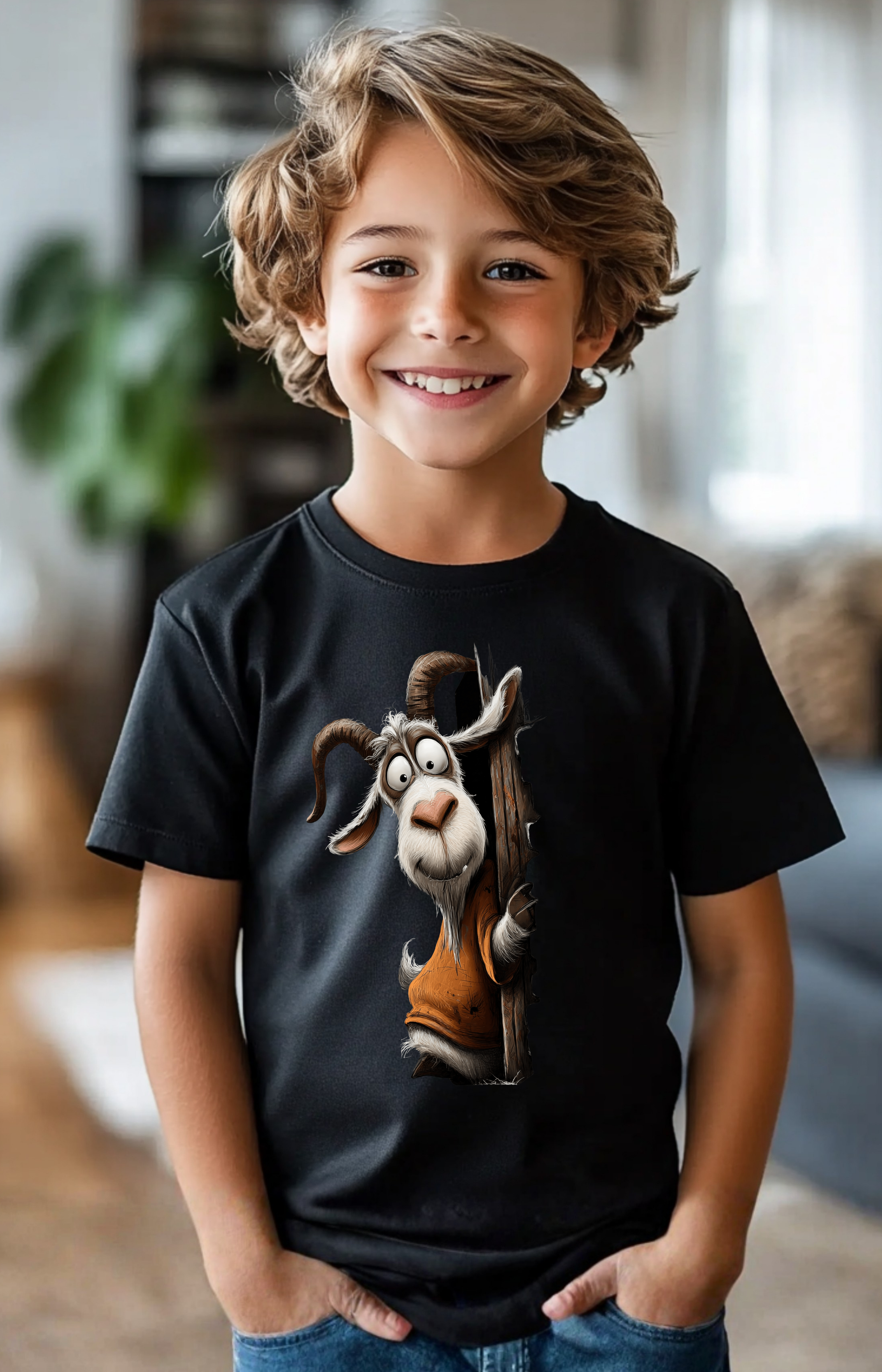 Stay Curious Goat Kids’ Tee