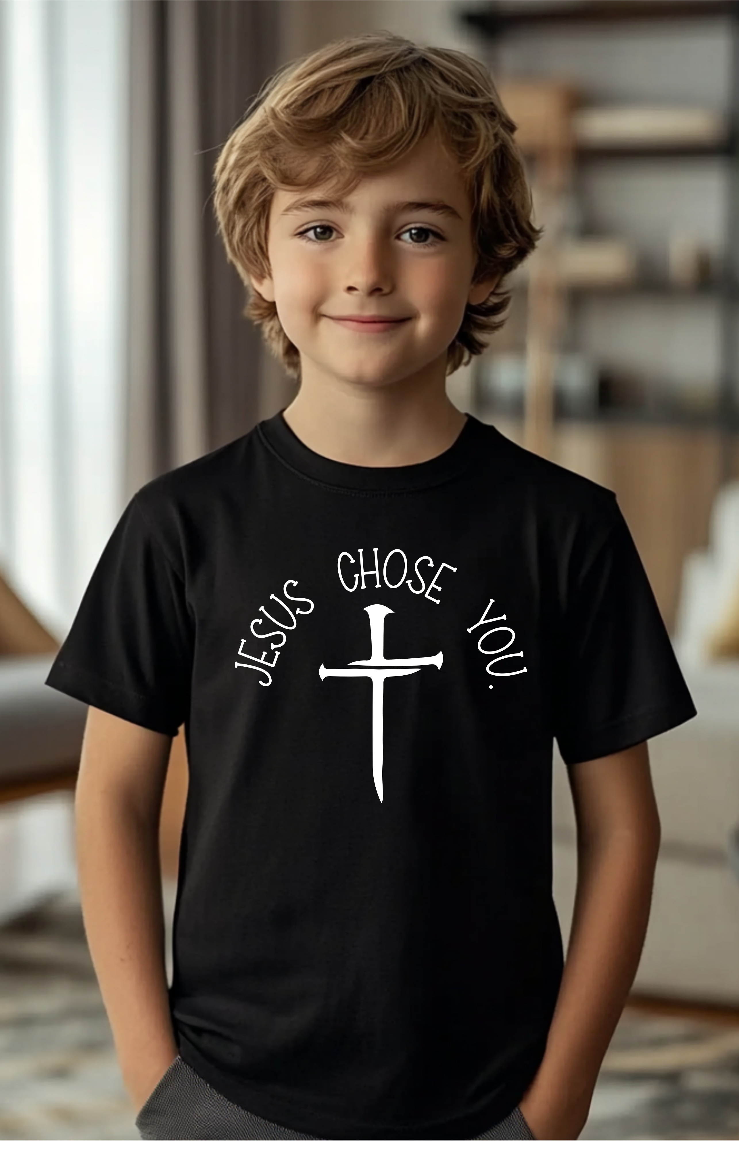 Jesus Chose You Kids’ Tee – Faith Over Fear