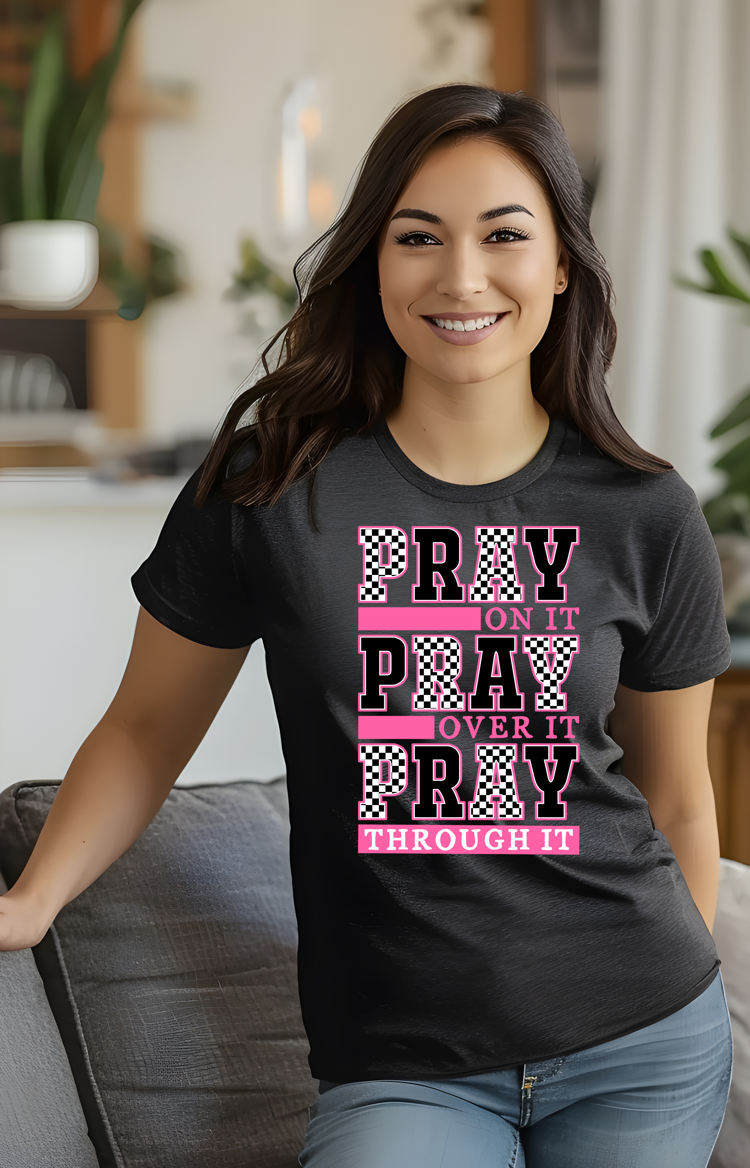 Pray On It, Over It, Through It – Bold Faith Tee