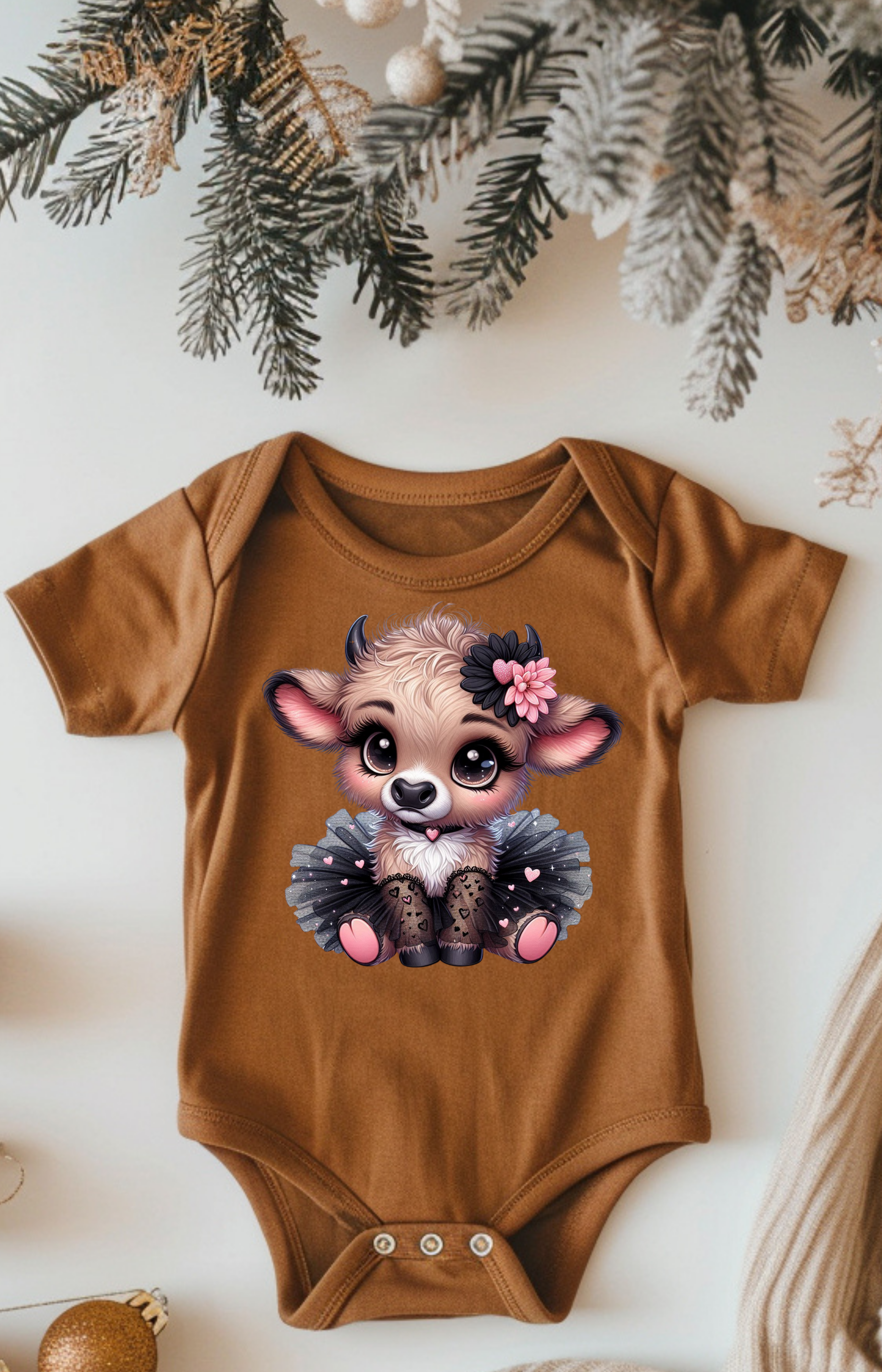 Little Miss Moo-tivated Baby Onesie