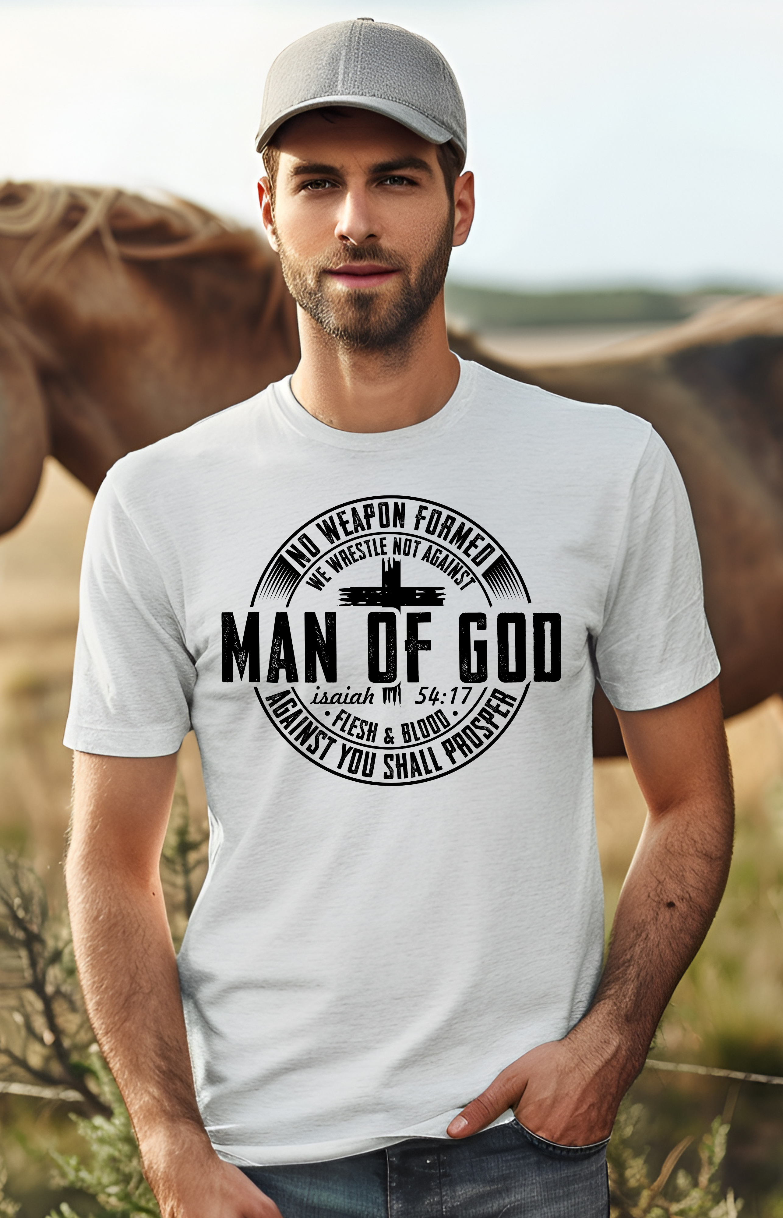 Man of God – Isaiah 54:17 Warrior Scripture Tee