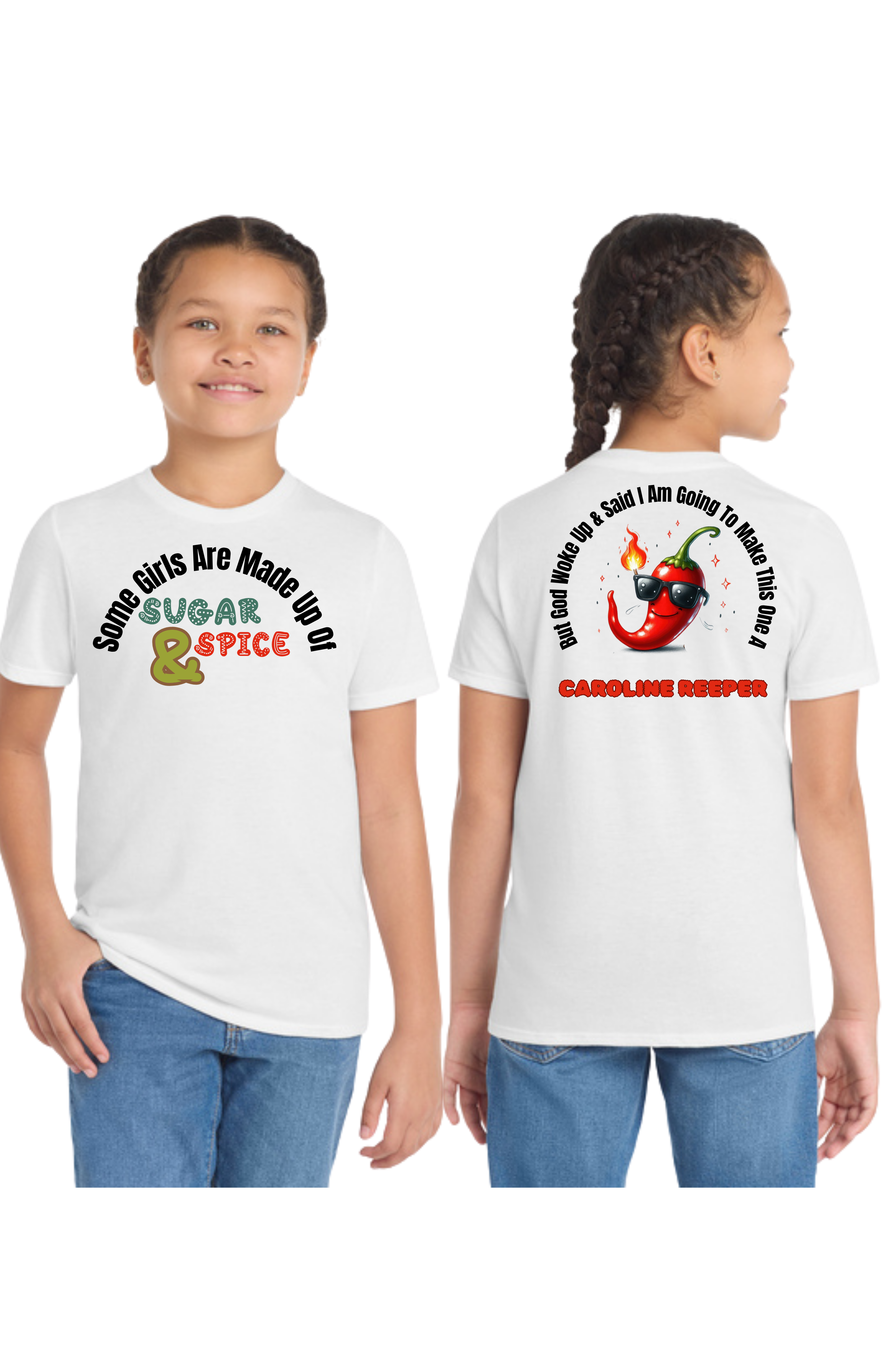 Sugar, Spice & Carolina Reaper Girls’ Tee