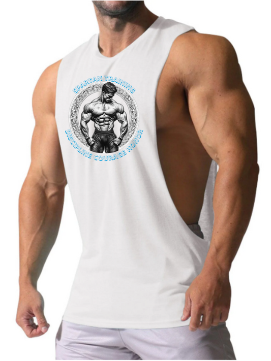 "Spartan Training: Discipline, Courage & Honor" Muscle Tank