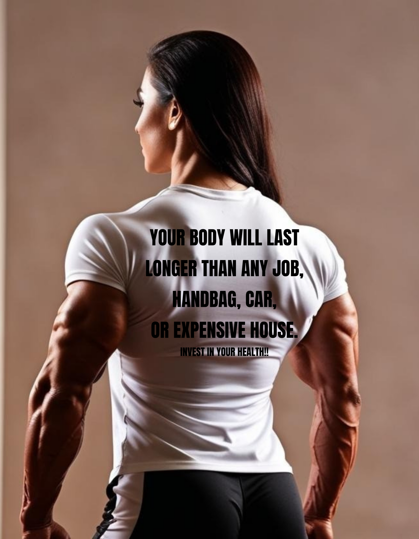 Invest in Your Health Tee – Bold Reminder Gym Shirt