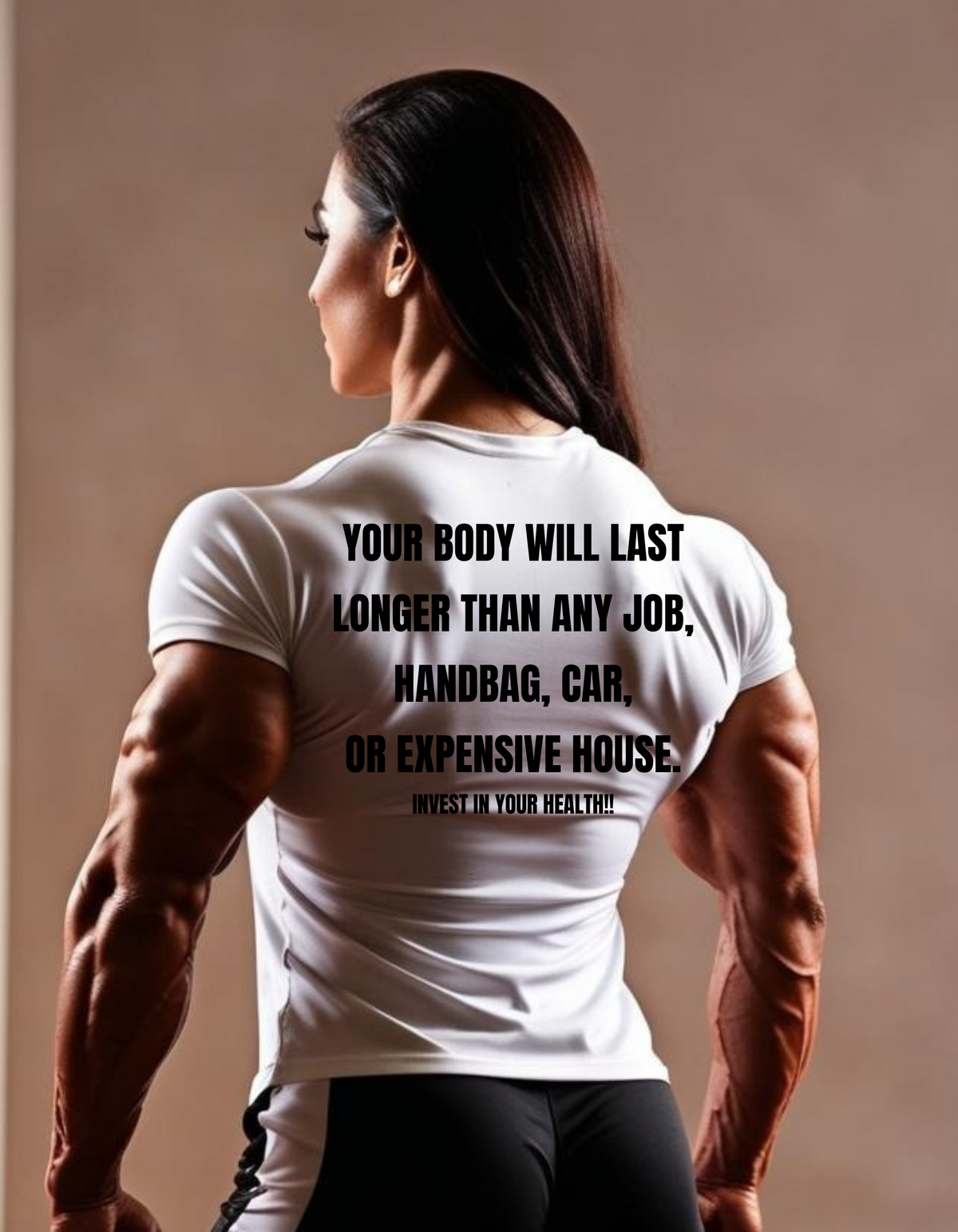 Invest in Your Health Tee – Bold Reminder Gym Shirt