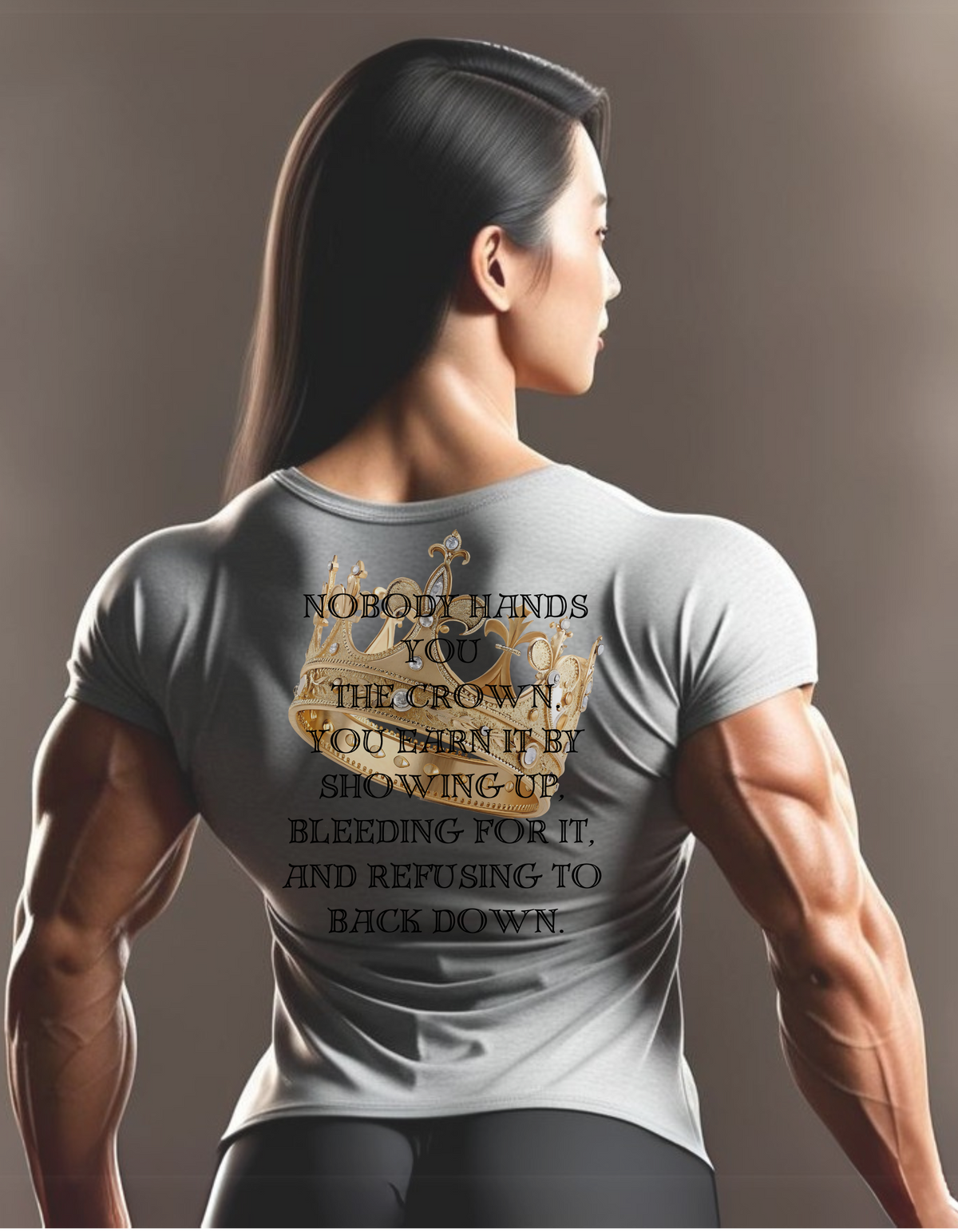 Earn the Crown – Motivational Gym Tee