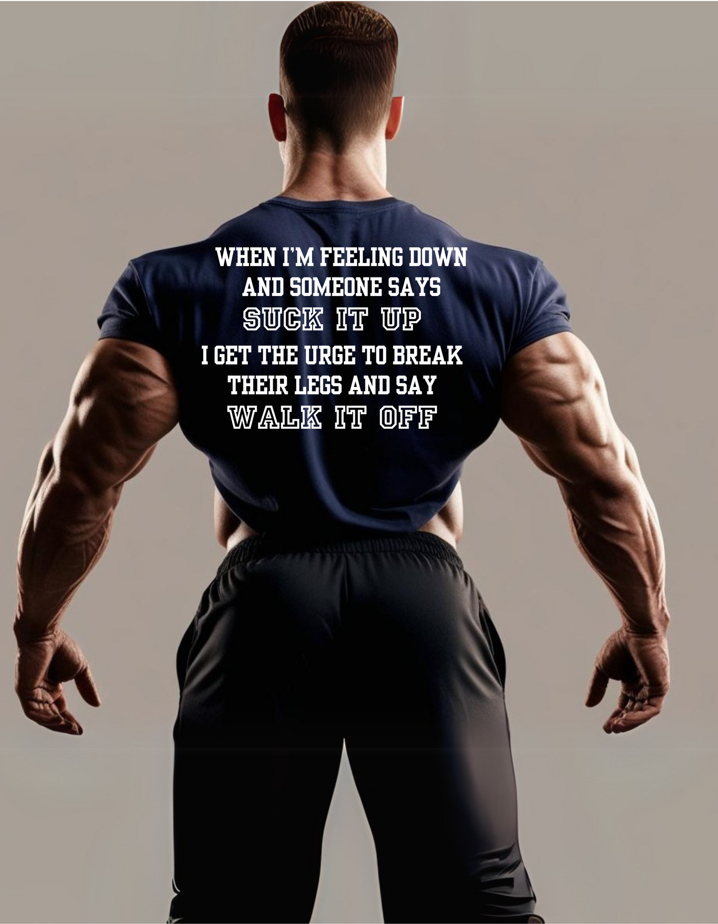 “Suck It Up? Walk It Off.” Savage Gym Tee