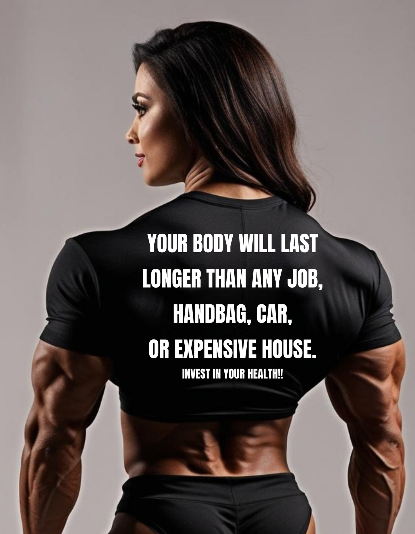 Invest in Your Health Tee – Bold Reminder Gym Shirt