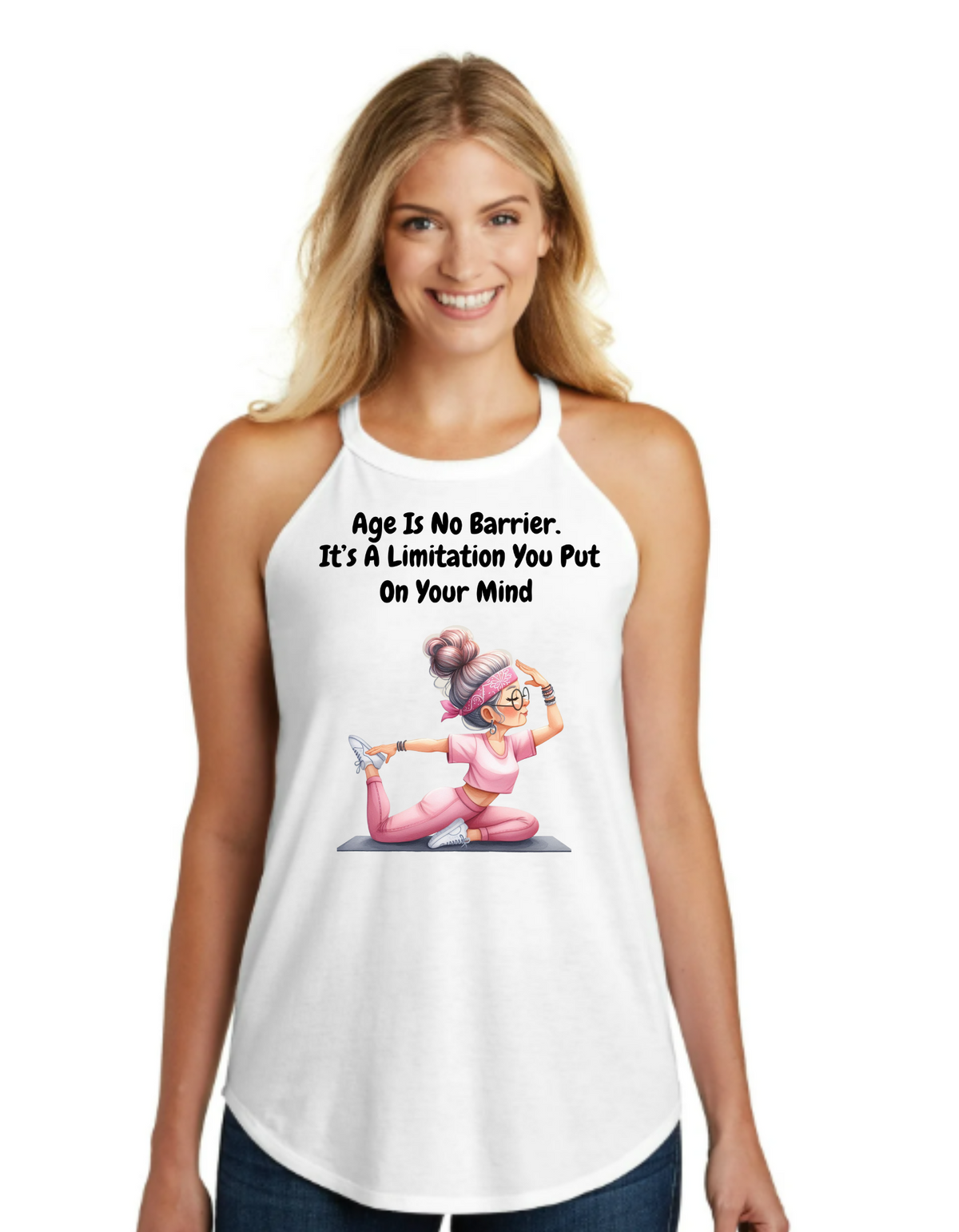 Ageless & Limitless Tri Rocker Tank – Fitness Has No Age!