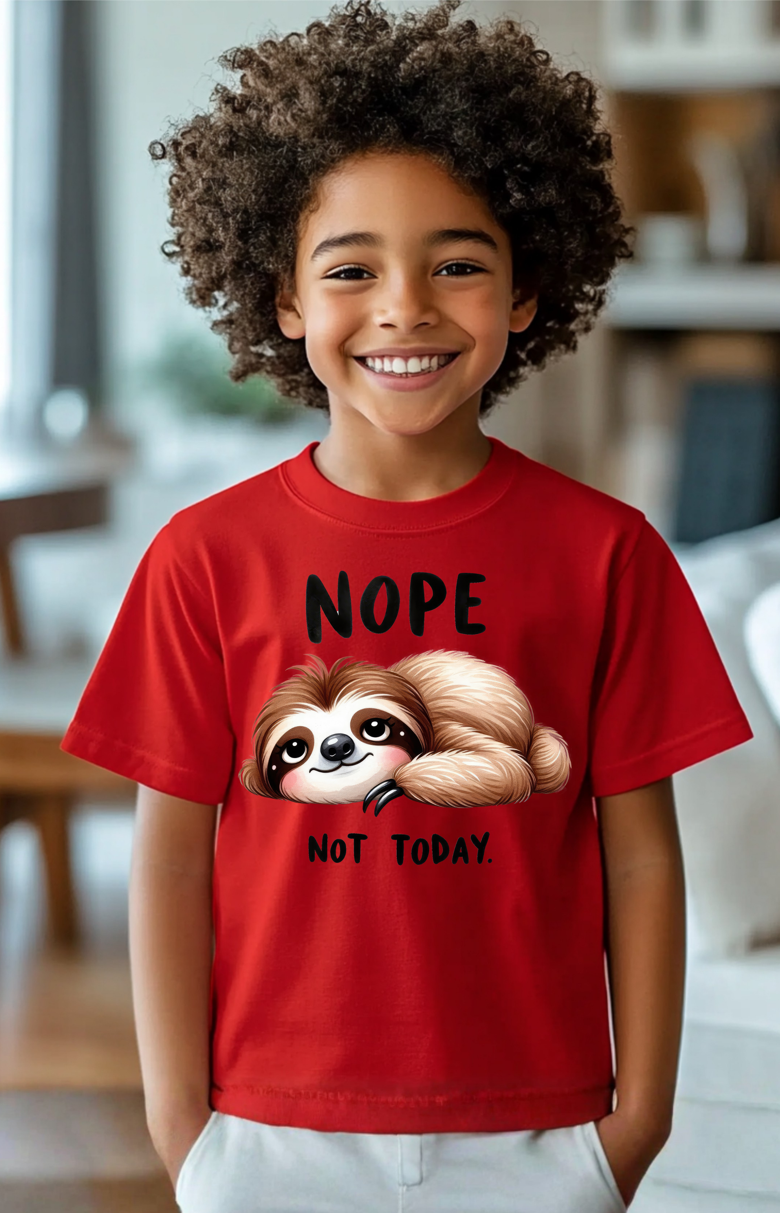 Nope. Not Today. Sloth Kids’ Tee