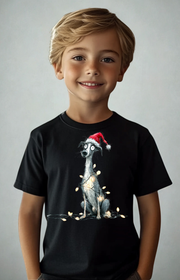 Tangled Pup Christmas T-Shirt – Stay Pawsitive, Even When You’re a Mess