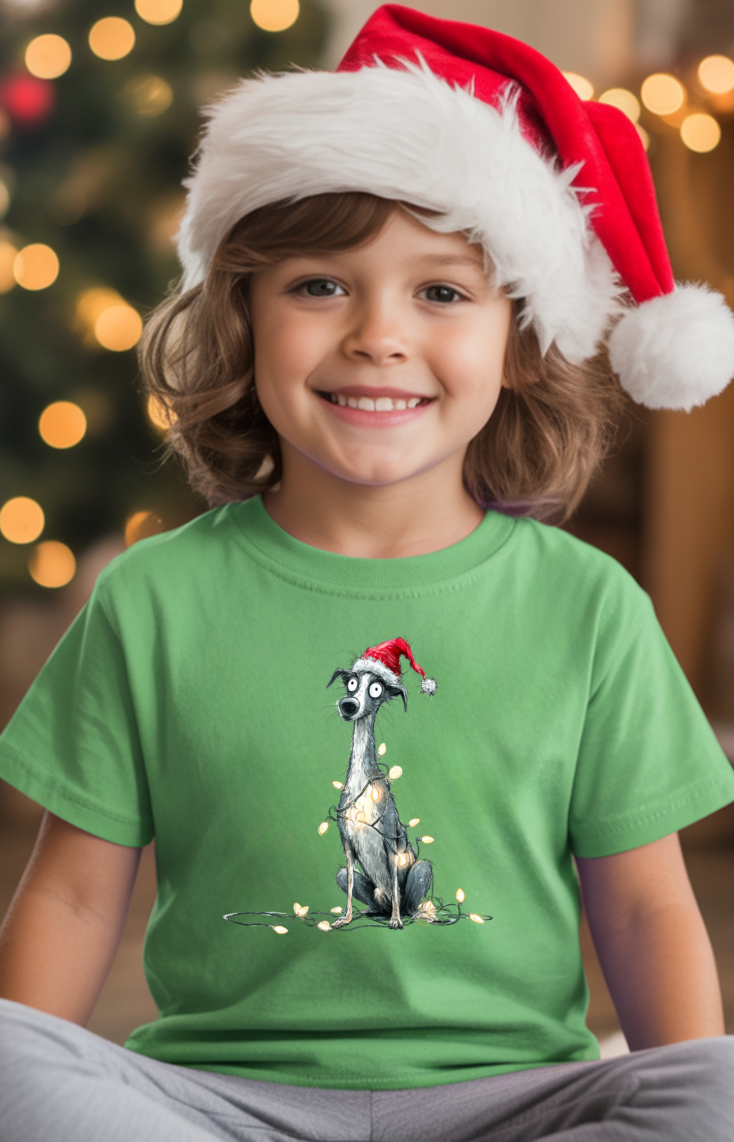 Tangled Pup Christmas T-Shirt – Stay Pawsitive, Even When You’re a Mess