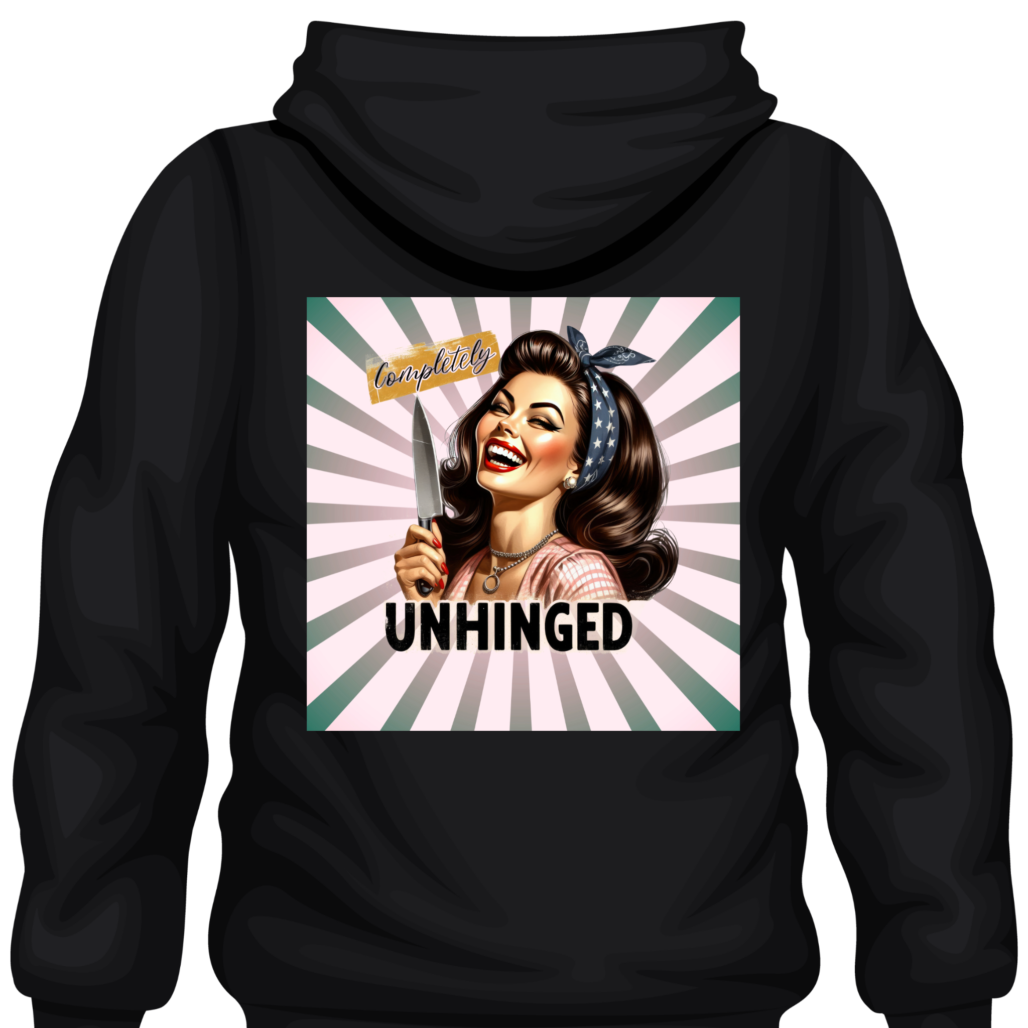 Completely Unhinged Retro Hoodie – For the Cute & Crazy