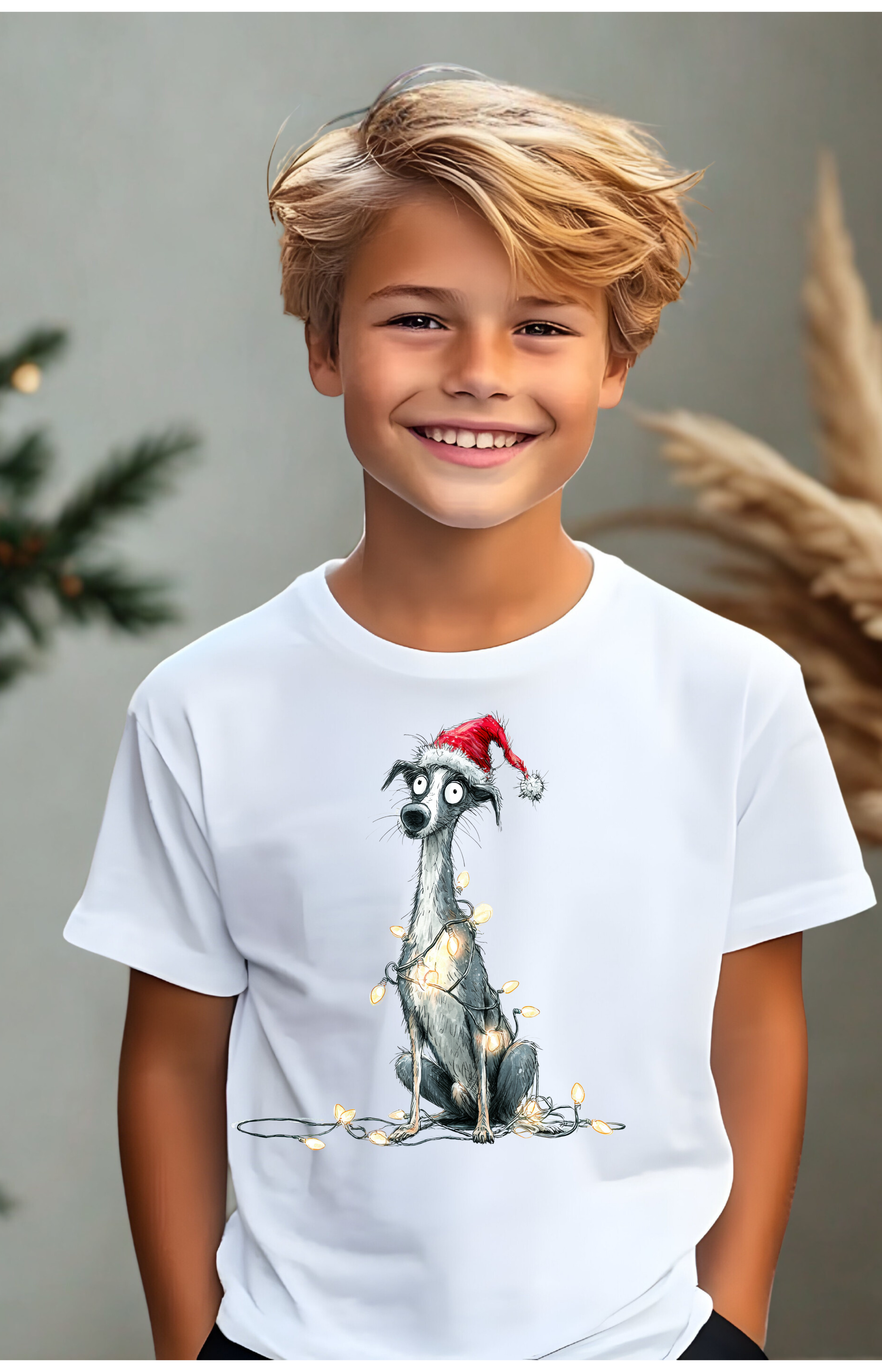 Tangled Pup Christmas T-Shirt – Stay Pawsitive, Even When You’re a Mess