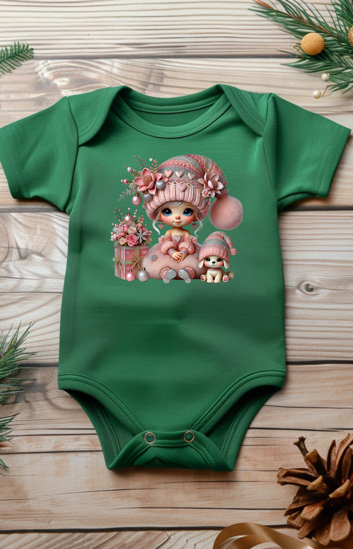 Sweet Winter Magic – Baby Girl Onesie