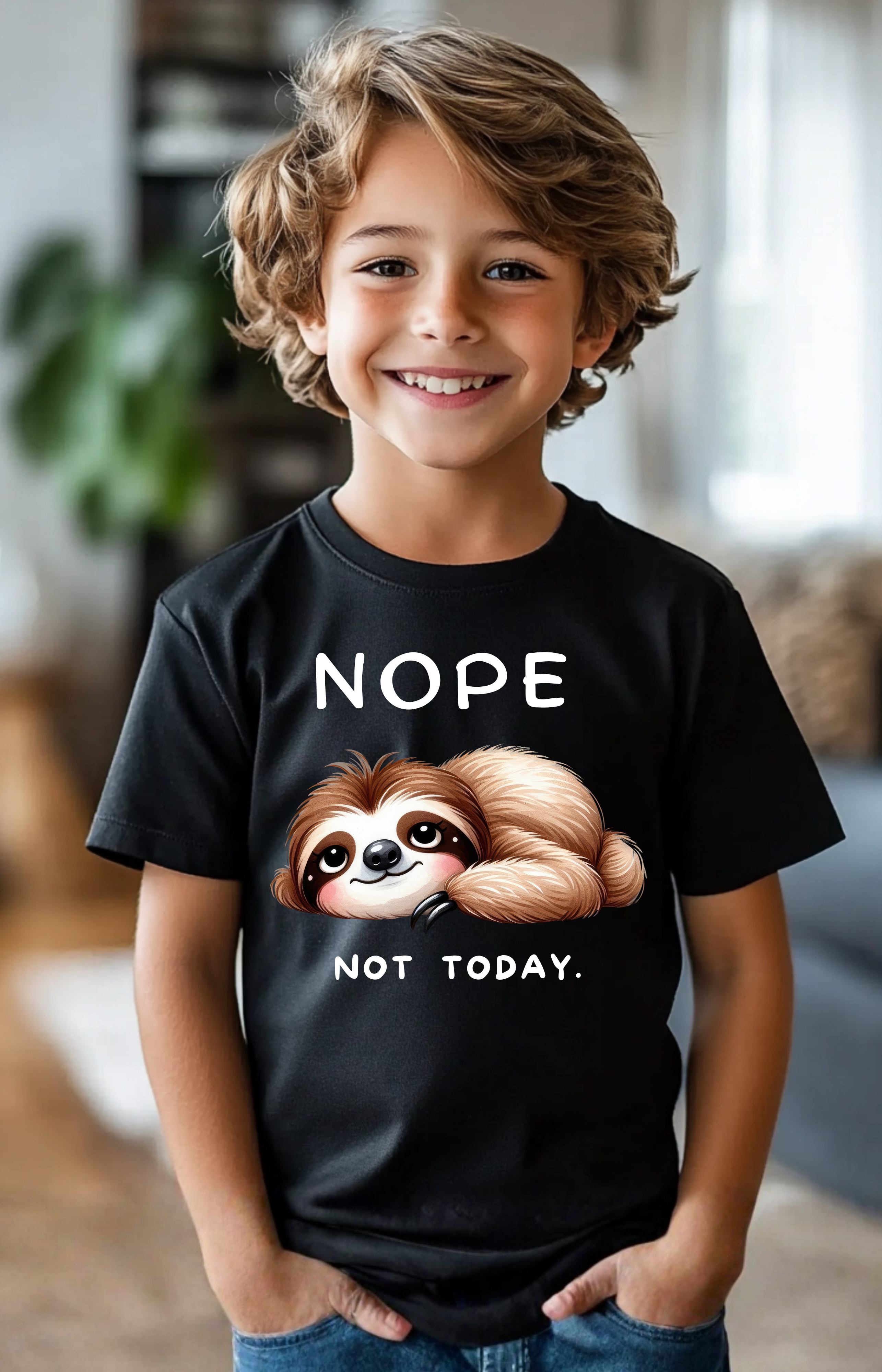 Nope. Not Today. Sloth Kids’ Tee