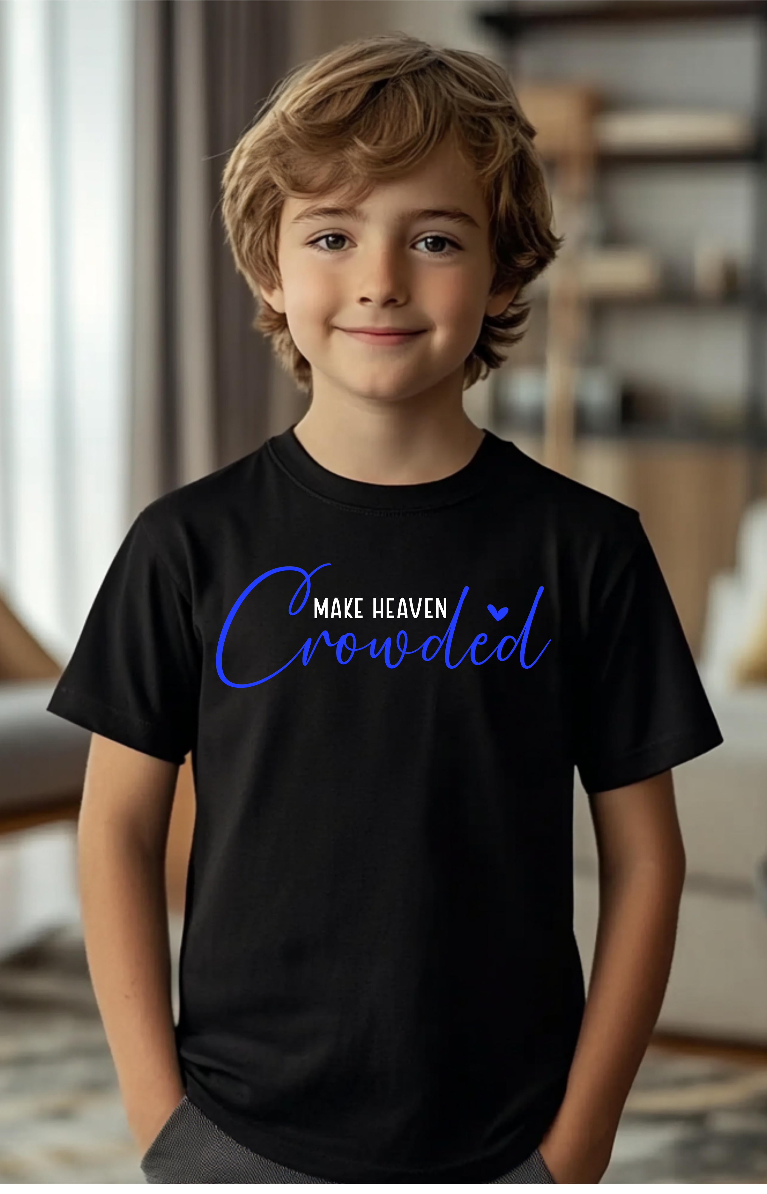 Make Heaven Crowded Kids’ Tee – Faith in Action