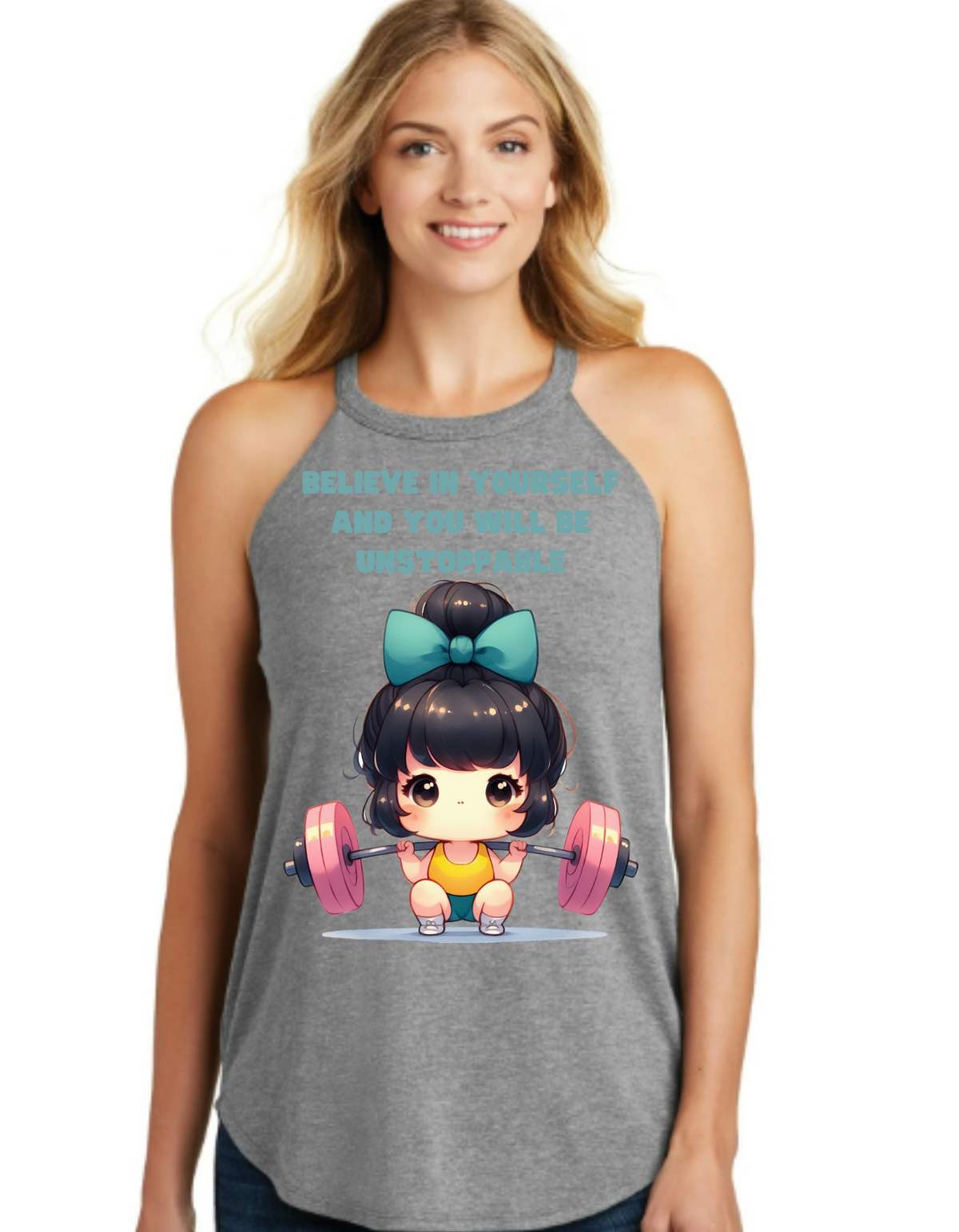 Believe In Yourself Gym Tri Rocker Tank