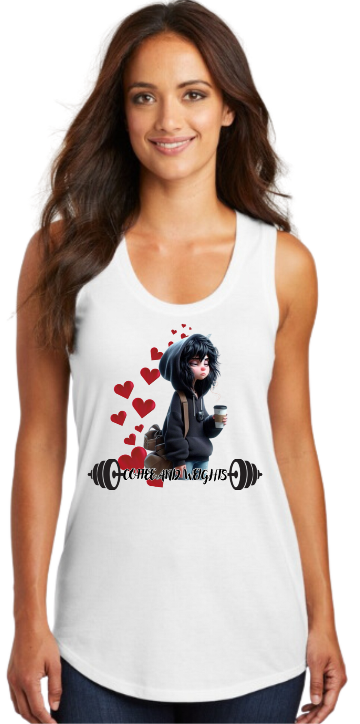 Coffee and Weights Racerback Tank - Lift & Sip In Style