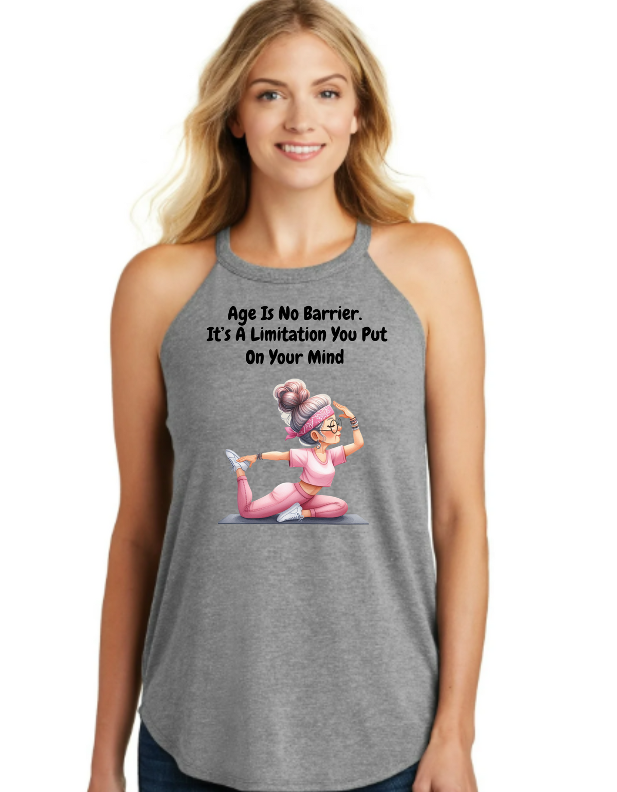 Ageless & Limitless Tri Rocker Tank – Fitness Has No Age!