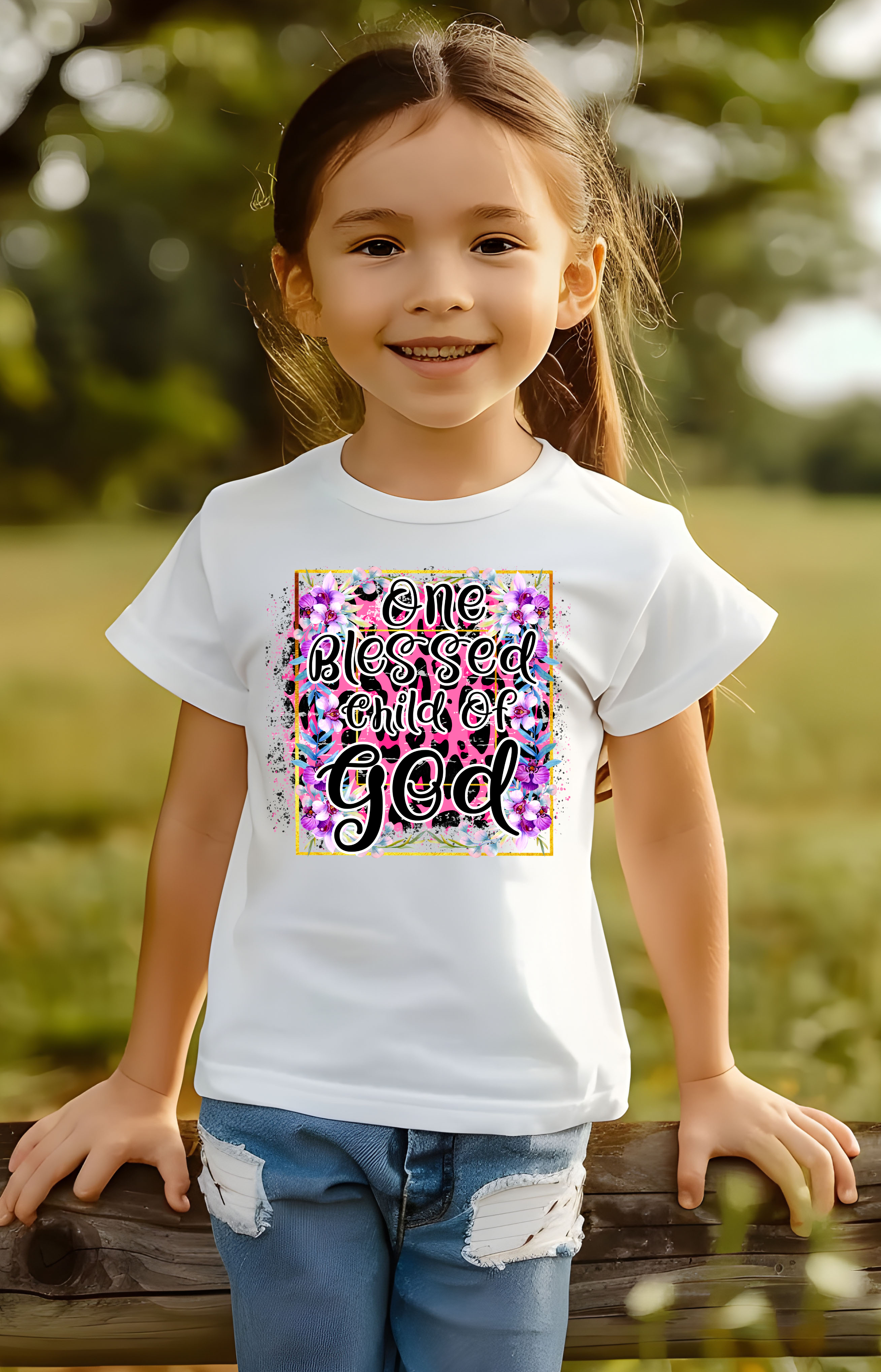 One Blessed Child of God Kids’ Tee – Faith, Joy & Purpose