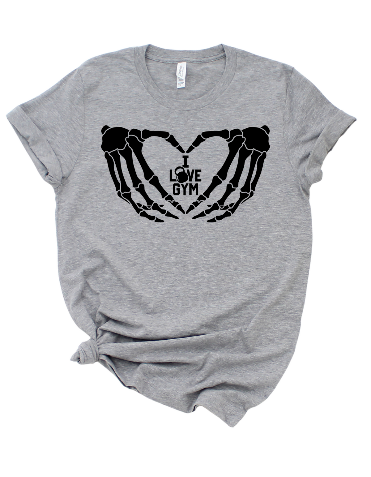 Skeleton Hands "I Love Gym" Tee