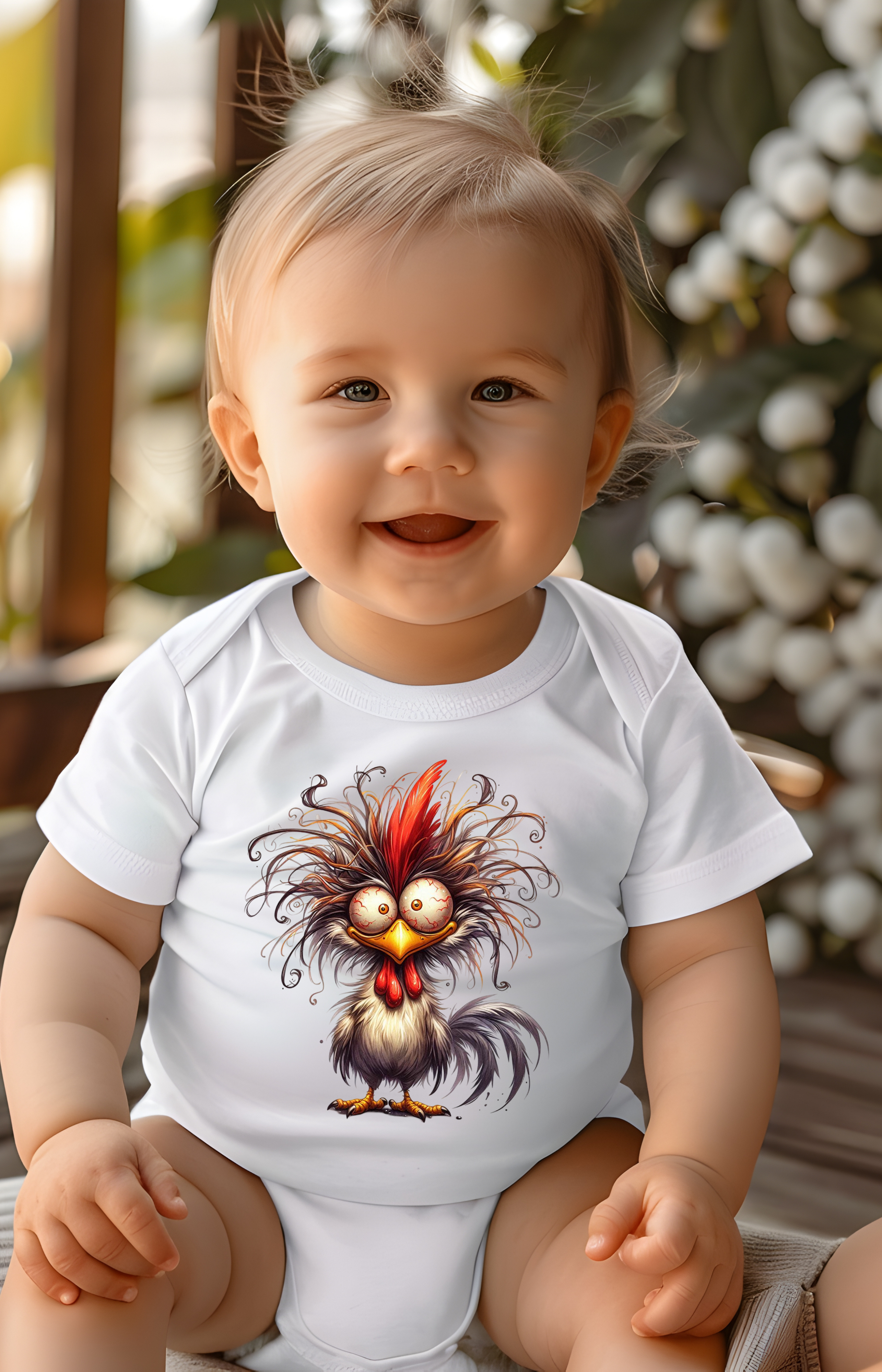 Rise & Shine Little Rooster Baby Onesie