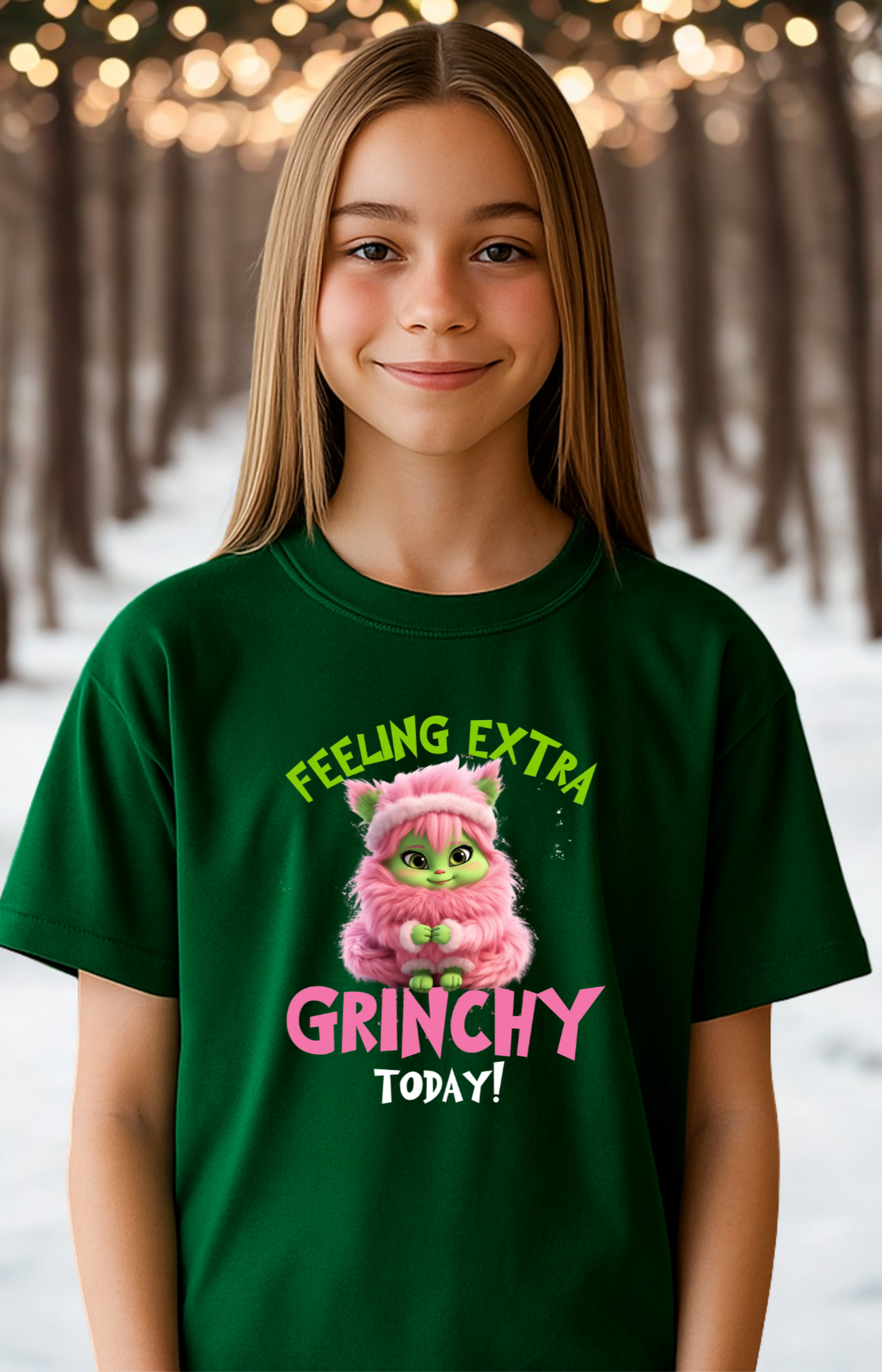 Feeling Extra Grinchy Today – Kids Holiday T-Shirt