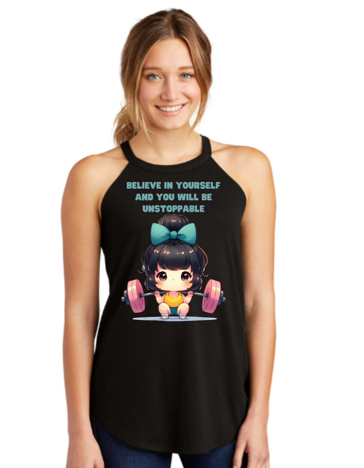 Believe In Yourself Gym Tri Rocker Tank