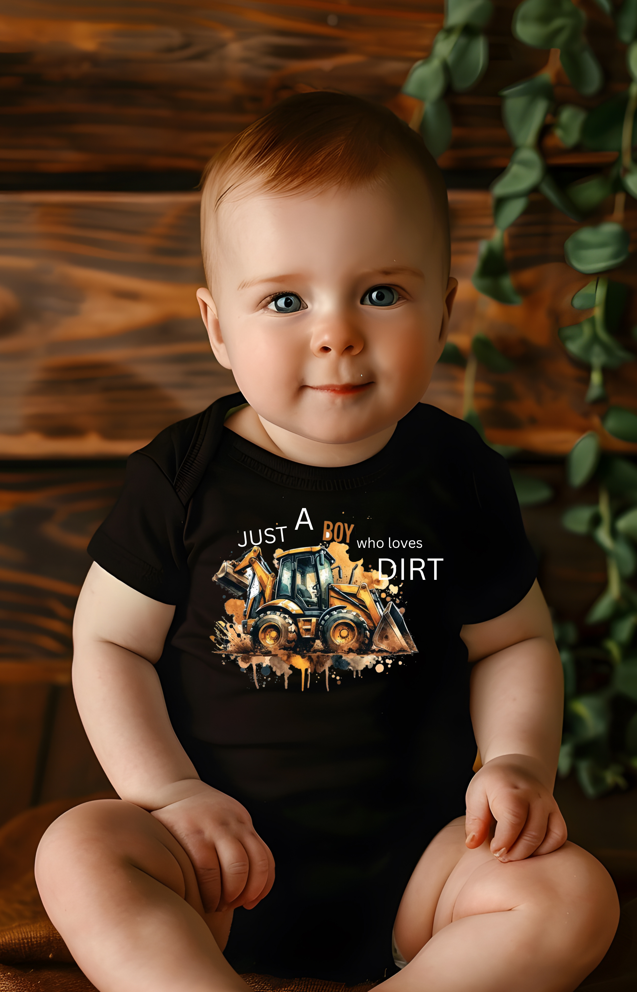 Just a Boy Who Loves Dirt Baby Onesie