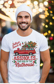 Jolliest Bunch of Aholes T-shirt 🎄😂 Holiday Chaos Crew Edition**