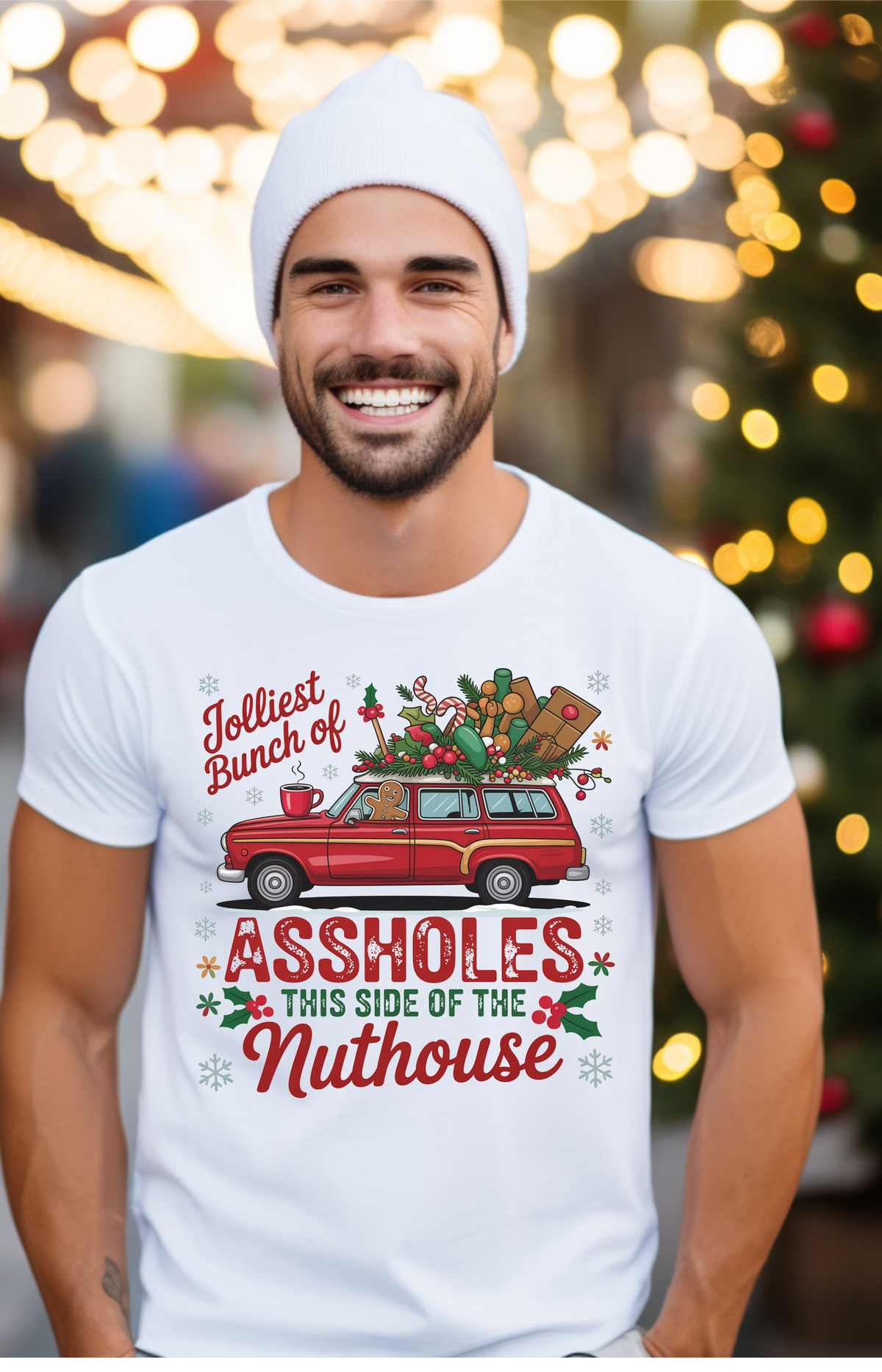 Jolliest Bunch of Aholes T-shirt 🎄😂 Holiday Chaos Crew Edition**