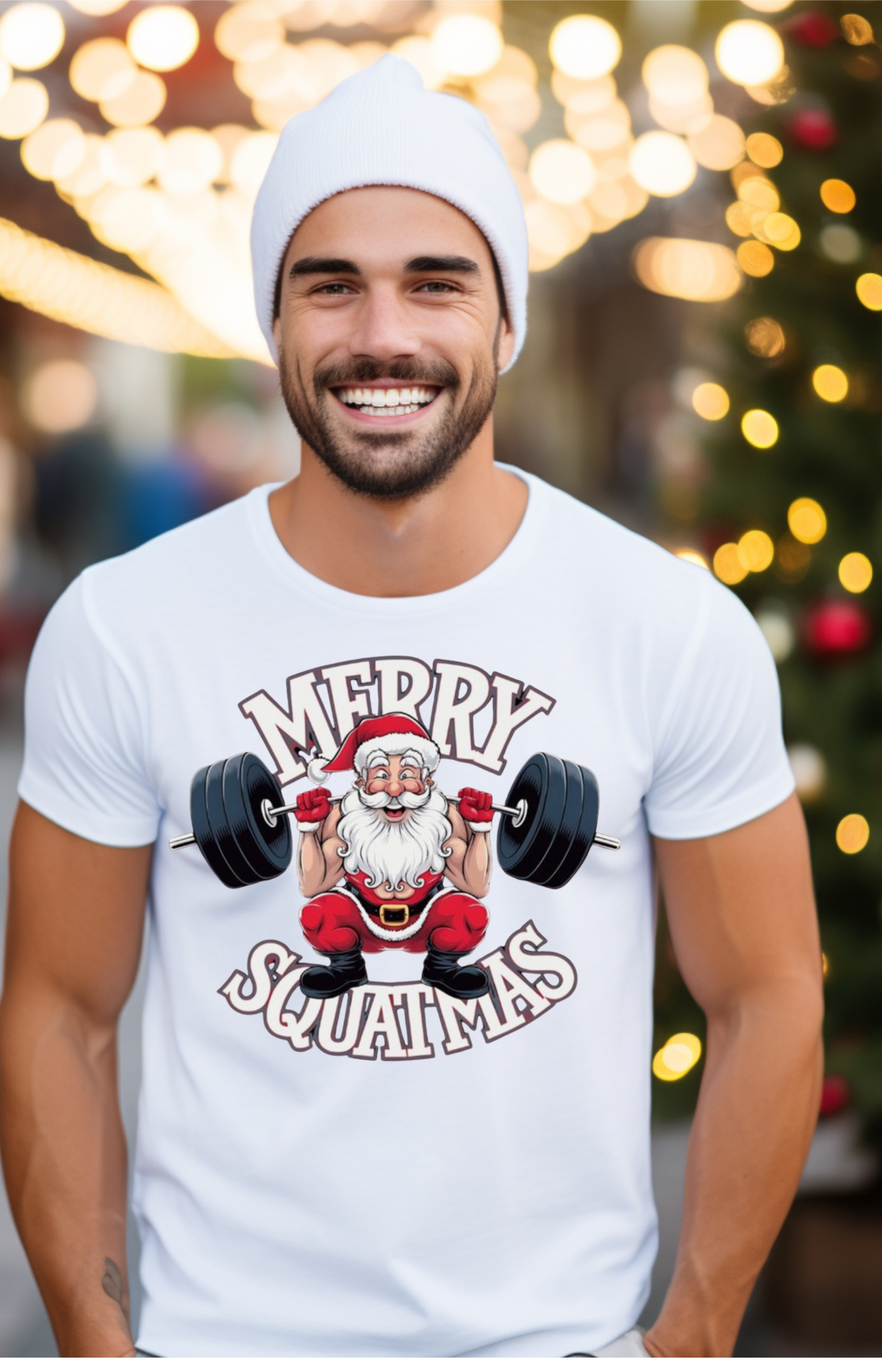 Merry Squatmas T-shirt 🎅🏋️‍♂️ Lift, Laugh & Stay Merry