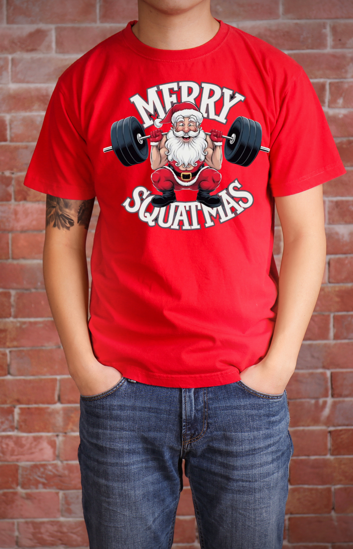 Merry Squatmas T-shirt 🎅🏋️‍♂️ Lift, Laugh & Stay Merry