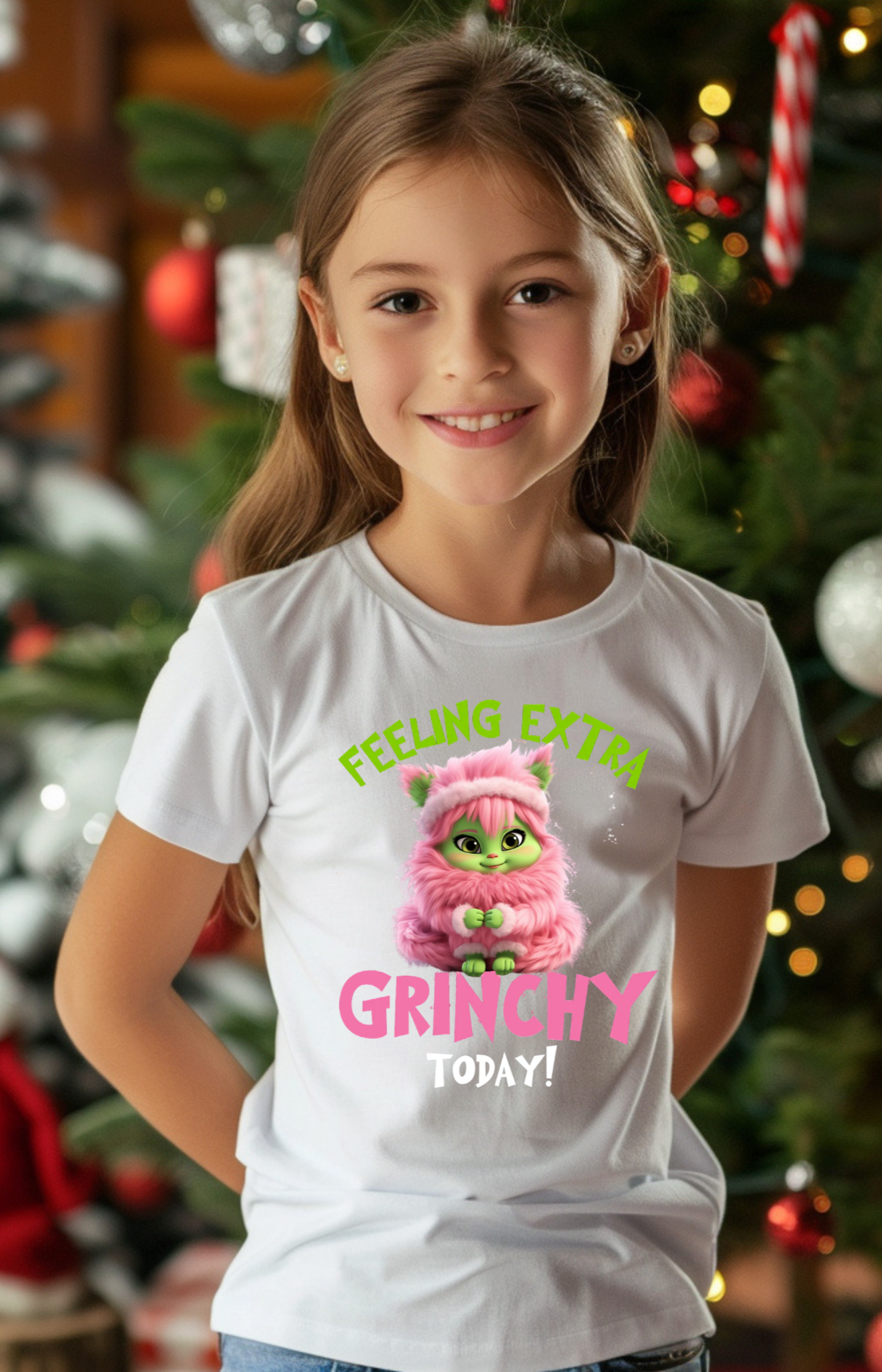 Feeling Extra Grinchy Today – Kids Holiday T-Shirt