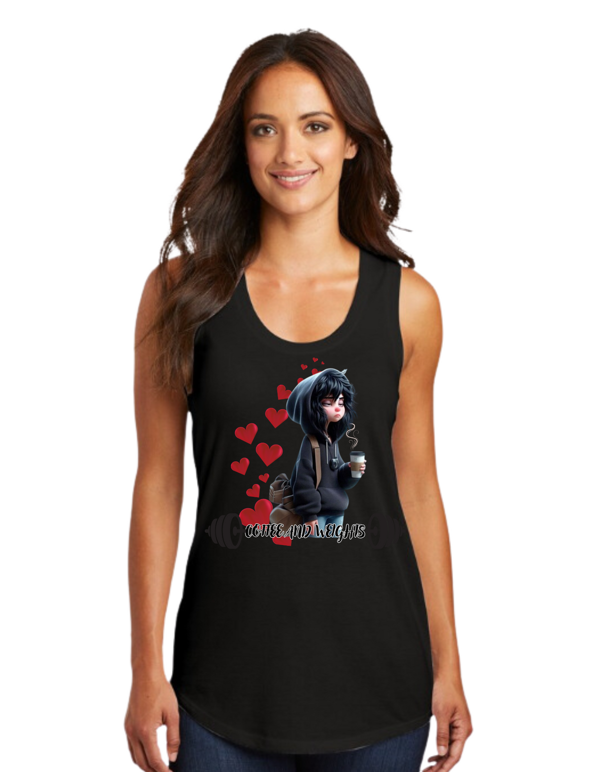 Coffee and Weights Racerback Tank - Lift & Sip In Style