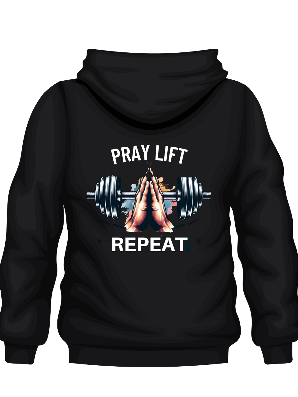 Sweat à capuche « Priez, élevez, répétez » 