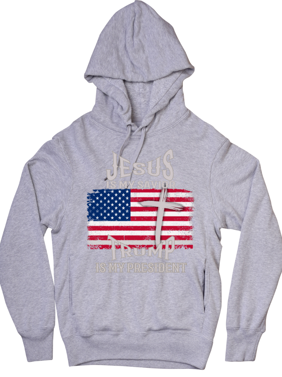 Sweat à capuche Jésus est mon sauveur, Trump est mon président 