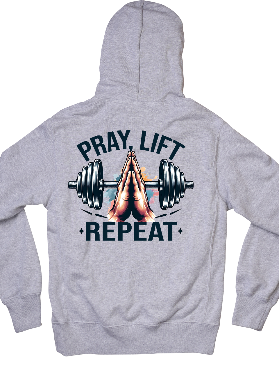 Sweat à capuche « Priez, élevez, répétez » 
