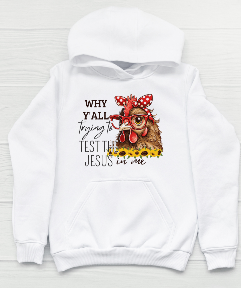 "Why Y’all Trying to Test the Jesus in Me?" Hoodie